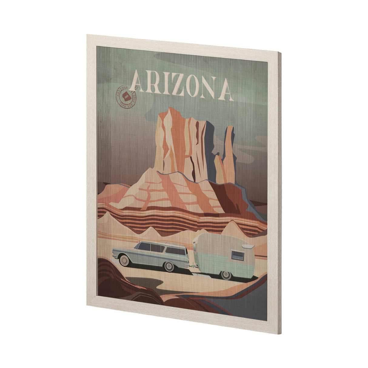 Arizona Go USA (L) by Mercana Studio a Hand Embellished Decograph Framed Art Print by Mercana at Eve Furniture