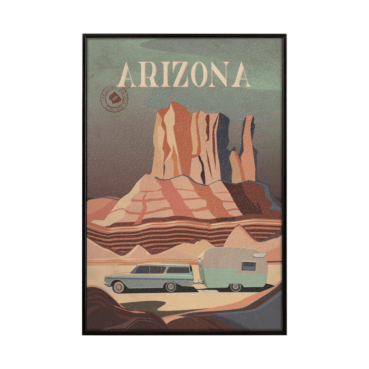 Arizona Go USA (SM) by Mercana Studio a Hand Embellished Decograph Framed Art Print by Mercana at Eve Furniture
