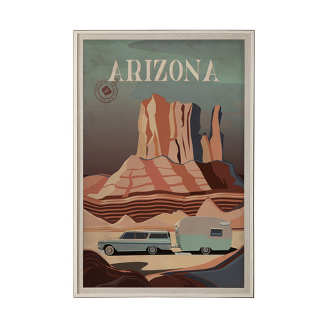 Arizona Go USA (XL) by Mercana Studio a Hand Embellished Decograph Framed Art Print under Glass by Mercana at Eve Furniture