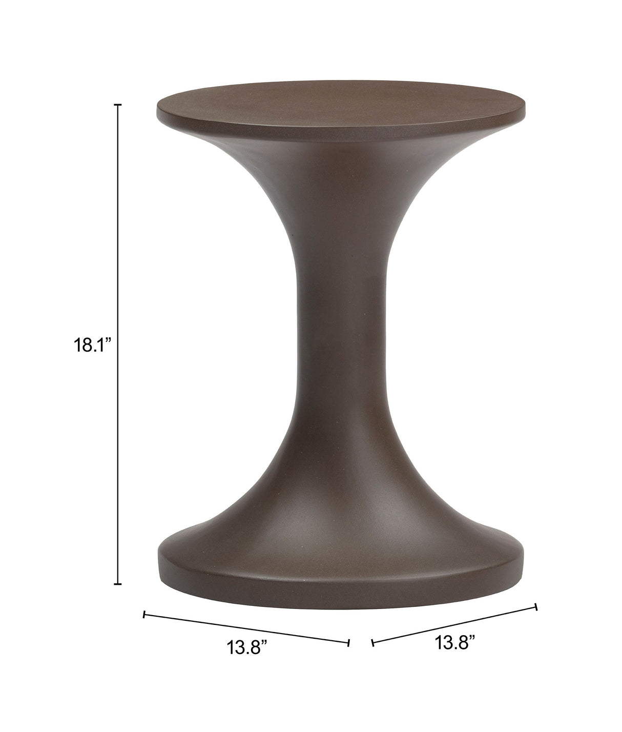 Arka Brown Outdoor Side Table by Zuomod at Eve Furniture