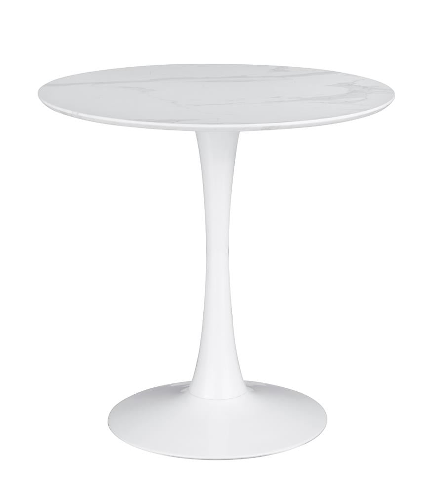 Arkell White 30-inch Round Pedestal Dining Table