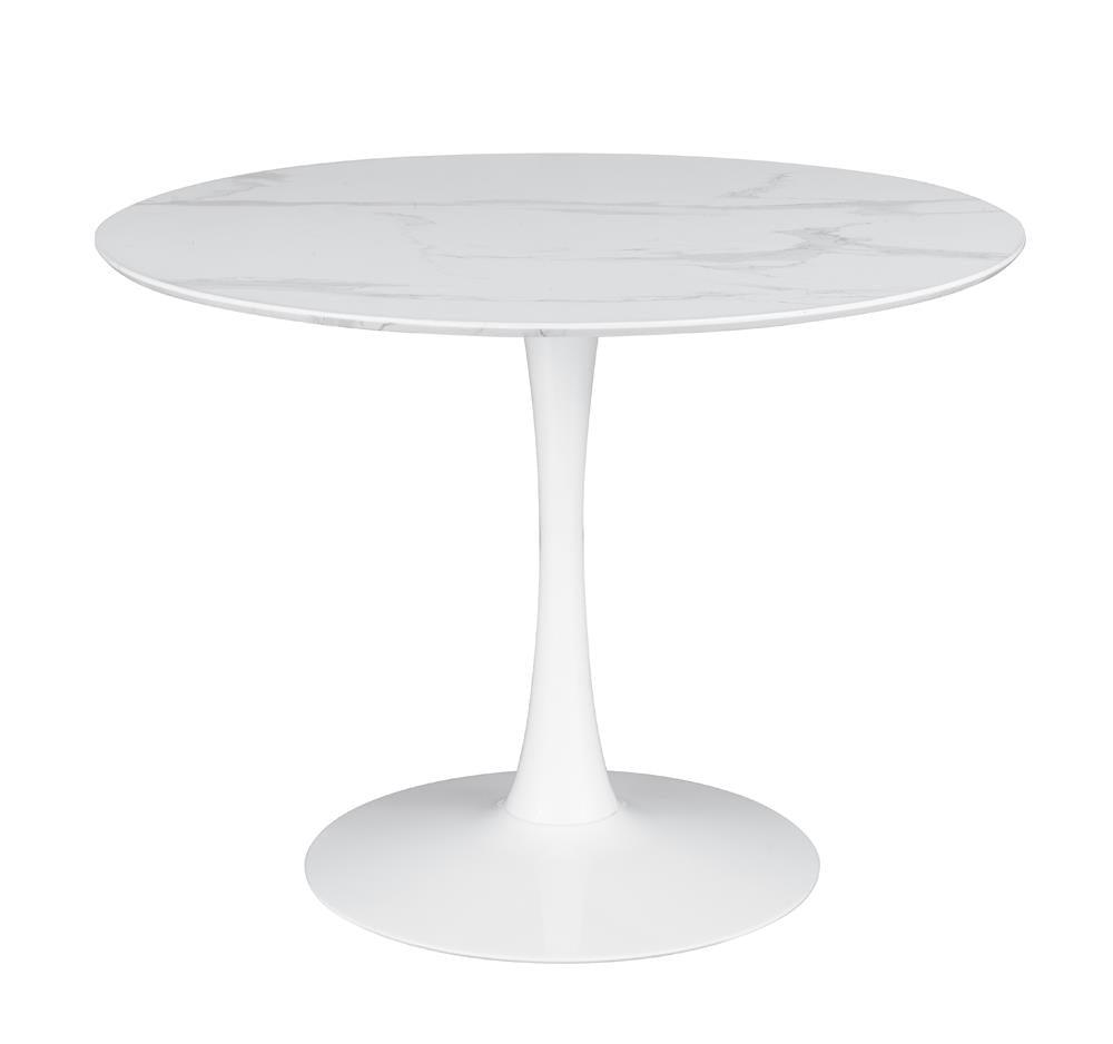 Arkell White 40-inch Round Pedestal Dining Table by Coaster at Eve Furniture