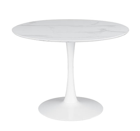 Arkell White 40-inch Round Pedestal Dining Table by Coaster at Eve Furniture