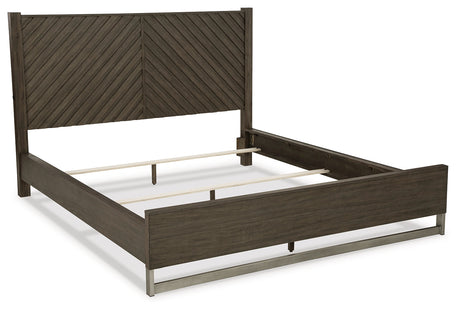 Arkenton Grayish Brown California King Panel Bed by Ashley at Eve Furniture