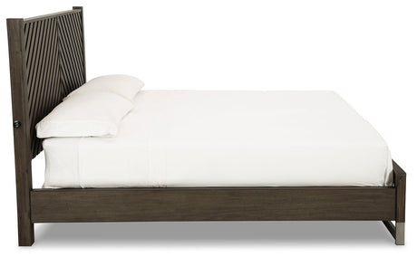 Arkenton Grayish Brown California King Panel Bed by Ashley at Eve Furniture