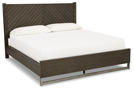 Arkenton Grayish Brown California King Panel Bed by Ashley at Eve Furniture