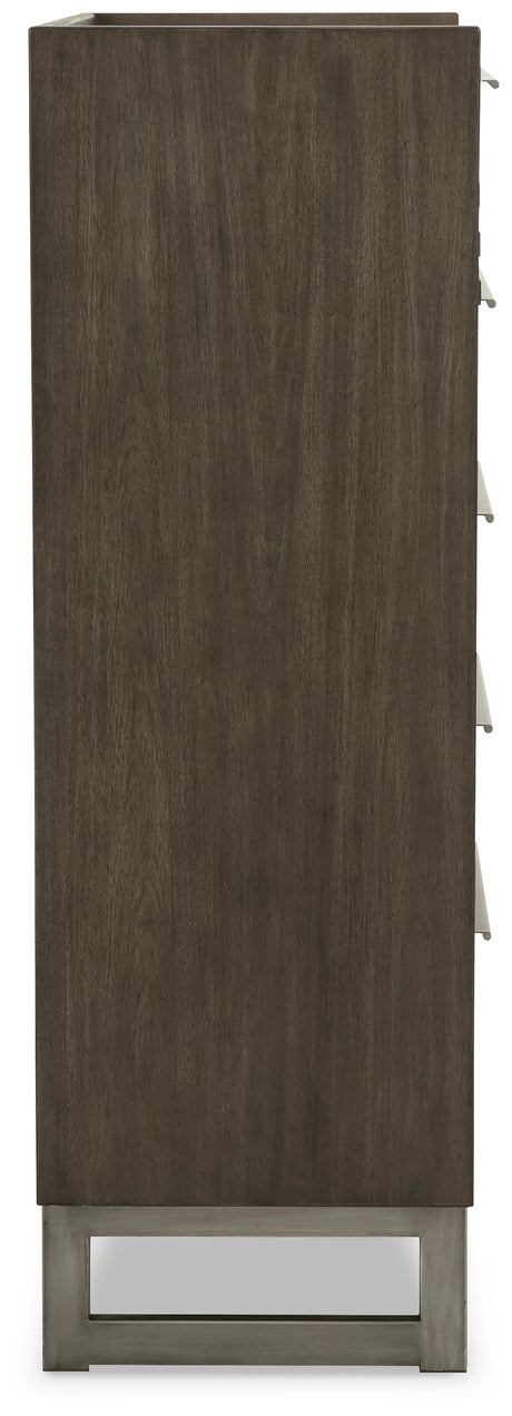Arkenton Grayish Brown/White Chest of Drawers by Ashley at Eve Furniture