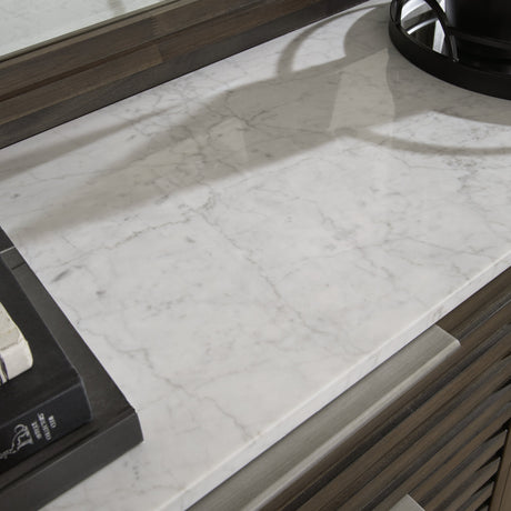 Arkenton Grayish Brown/White Chest of Drawers by Ashley at Eve Furniture