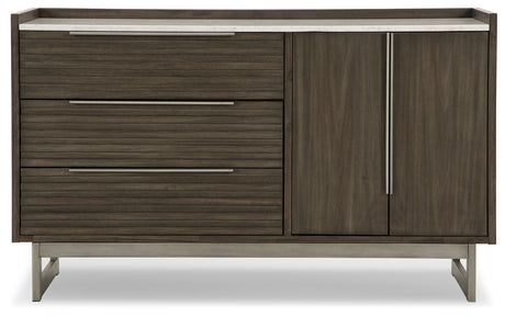 Arkenton Grayish Brown/White Dresser by Ashley at Eve Furniture