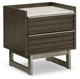 Arkenton Grayish Brown/White Nightstand by Ashley at Eve Furniture