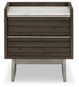 Arkenton Grayish Brown/White Nightstand by Ashley at Eve Furniture