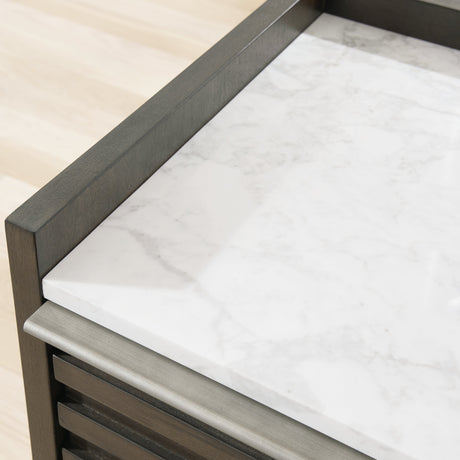 Arkenton Grayish Brown/White Nightstand by Ashley at Eve Furniture