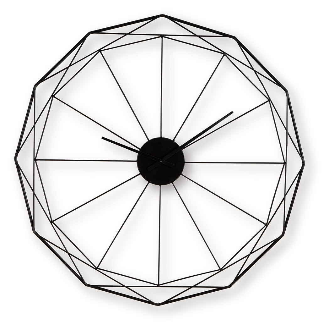 Arkthorne Black Wall Clock by Ashley at Eve Furniture