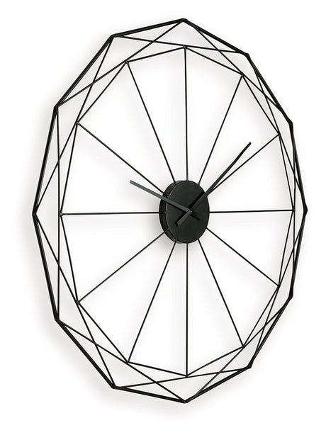 Arkthorne Black Wall Clock by Ashley at Eve Furniture