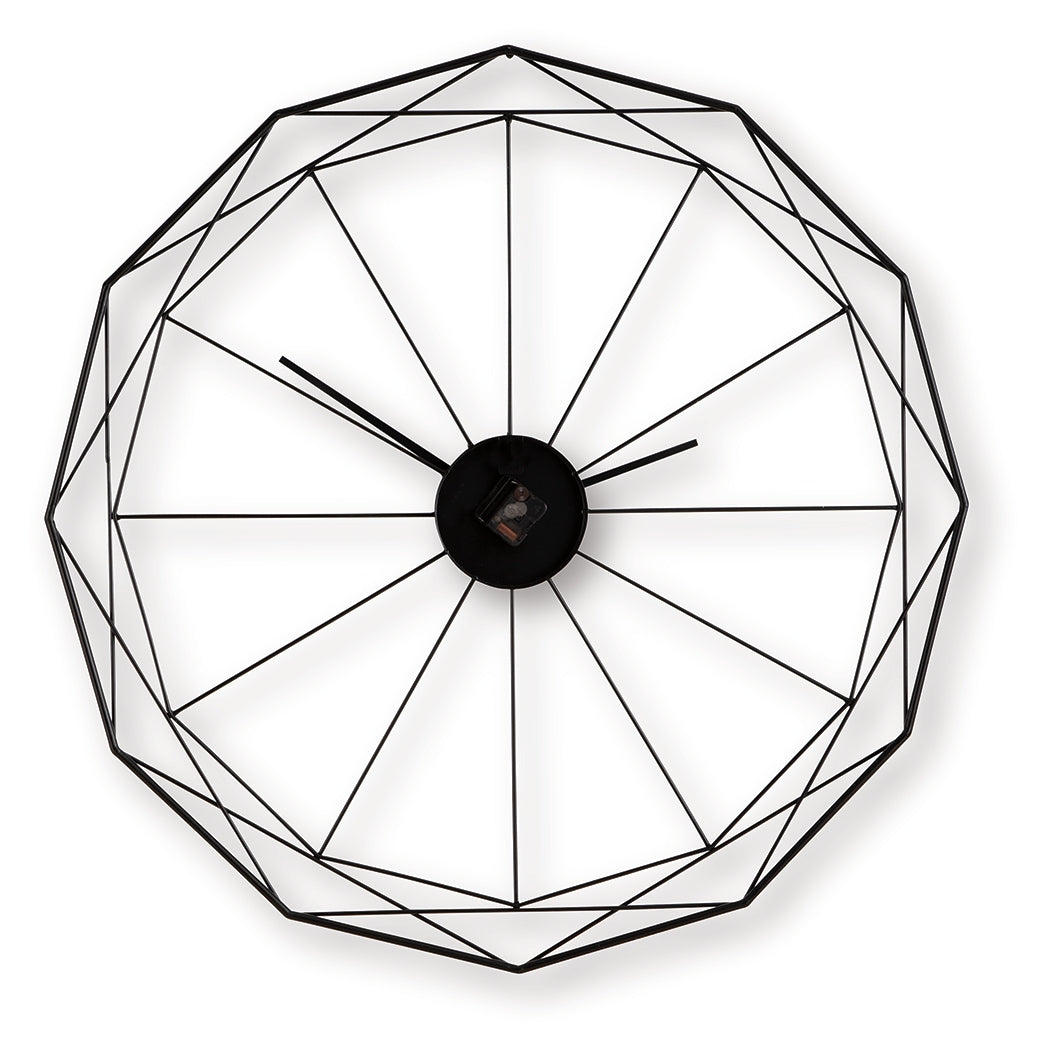 Arkthorne Black Wall Clock by Ashley at Eve Furniture