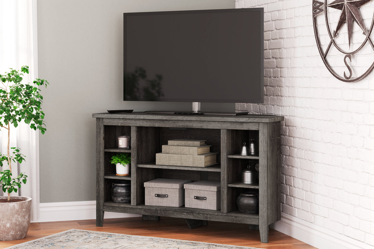 Arlenbry Gray Corner TV Stand