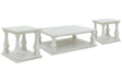 Arlendyne Antique White Coffee Table and 2 End Tables by Ashley at Eve Furniture