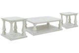 Arlendyne Antique White Coffee Table and 2 End Tables by Ashley at Eve Furniture
