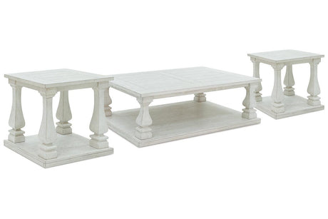 Arlendyne Antique White Coffee Table and 2 End Tables by Ashley at Eve Furniture