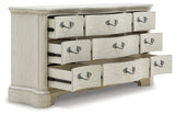 Arlendyne Antique White Dresser by Ashley at Eve Furniture