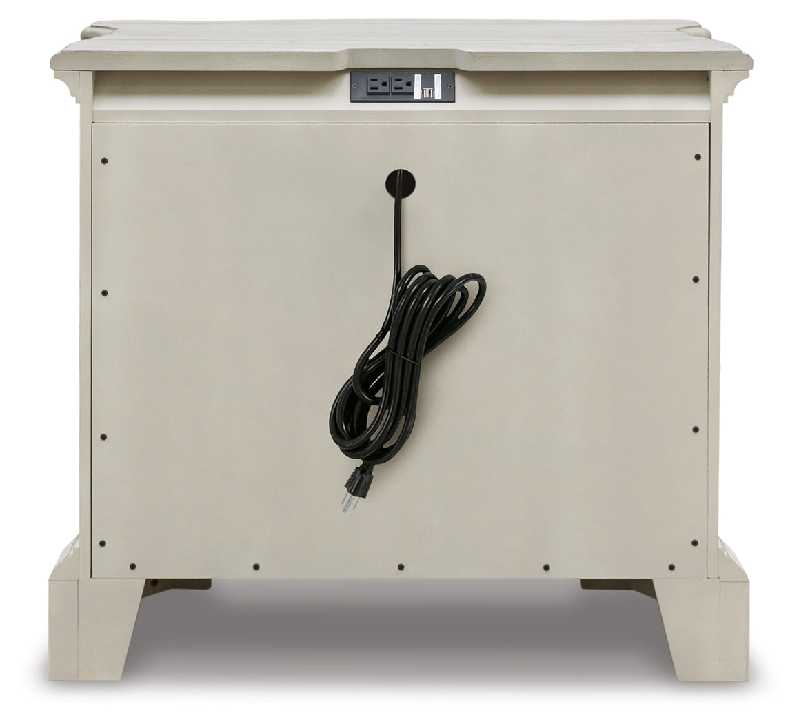 ARLENDYNE Antique White Nightstand