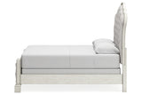Arlendyne Antique White Queen Upholstered Panel Bed by Ashley at Eve Furniture