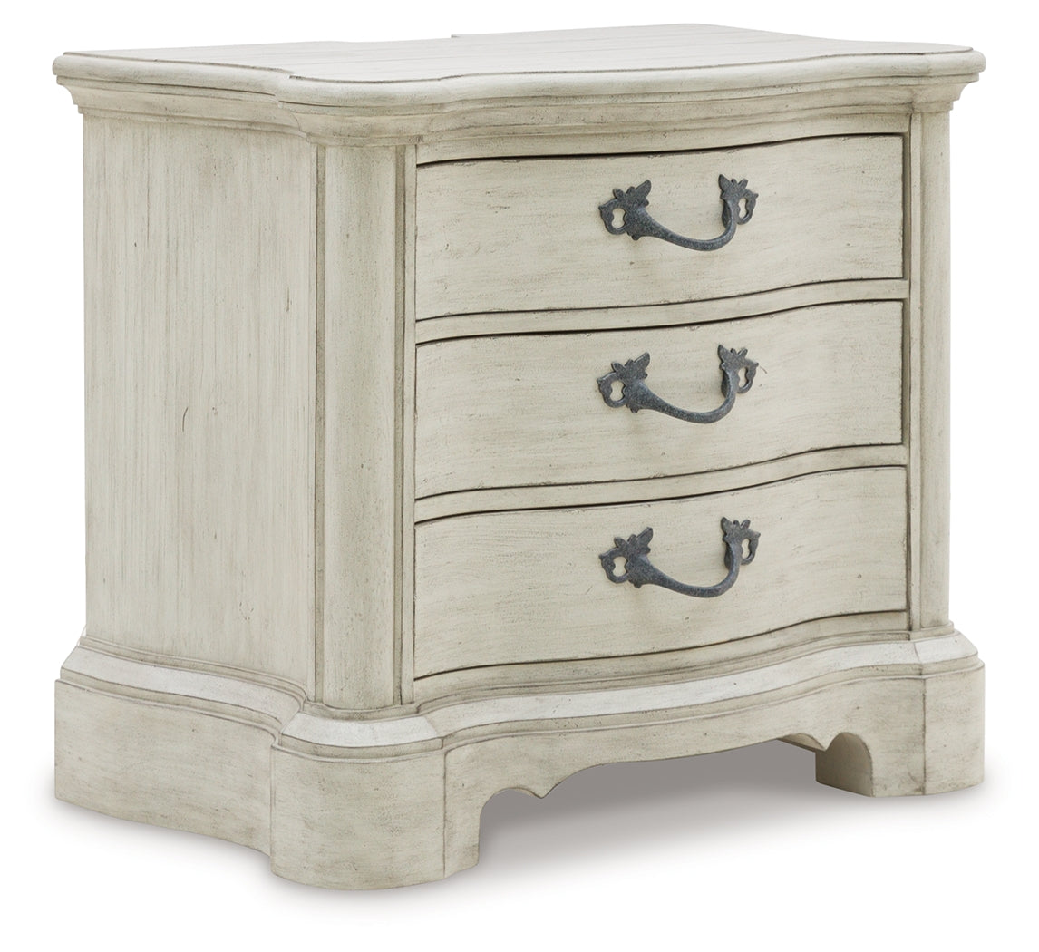 Arlendyne Antique White Upholstered Panel Bedroom Set by Ashley at Eve Furniture