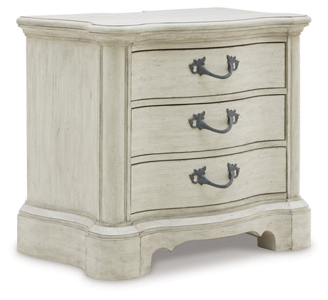 Arlendyne Antique White Upholstered Panel Bedroom Set by Ashley at Eve Furniture