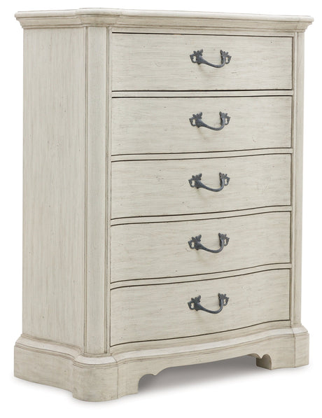 Arlendyne Antique White Upholstered Panel Bedroom Set by Ashley at Eve Furniture