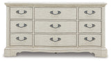 Arlendyne Antique White Upholstered Panel Bedroom Set by Ashley at Eve Furniture
