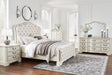Arlendyne Antique White Upholstered Panel Bedroom Set by Ashley at Eve Furniture