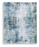 Arlenmont Blue/White/Brown Large Rug by Ashley at Eve Furniture
