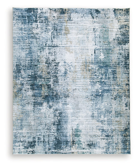 Arlenmont Blue/White/Brown Large Rug by Ashley at Eve Furniture