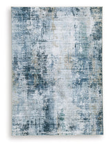Arlenmont Blue/White/Brown Medium Rug by Ashley at Eve Furniture
