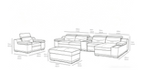 Arlet Grey RAF 4-Piece Sectional by New Era Innovations at Eve Furniture
