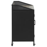 Arlette Gray Wash/Sandy Black Wine Cabinet with Wire Mesh Doors by Coaster at Eve Furniture