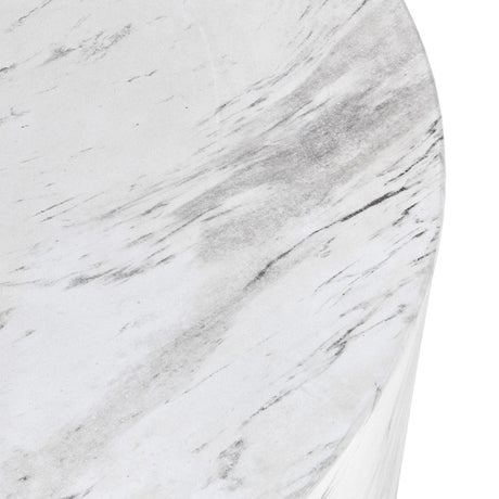Arlette White 32" Round Outdoor Coffee Table by Classic Home at Eve Furniture