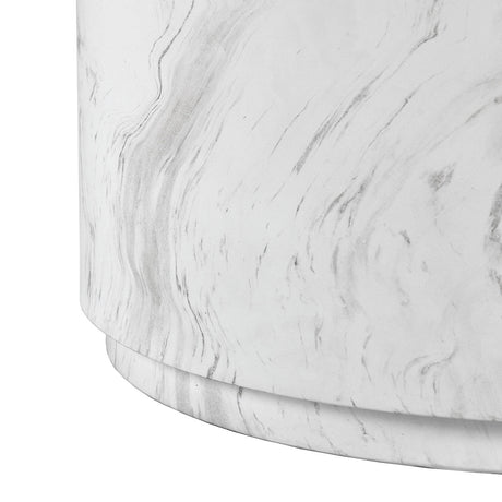 Arlette White 32" Round Outdoor Coffee Table by Classic Home at Eve Furniture