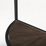 Arlo 20.5L x 20.5W x 24.4H Brown Wood W/Black Metal End Table by Mercana at Eve Furniture