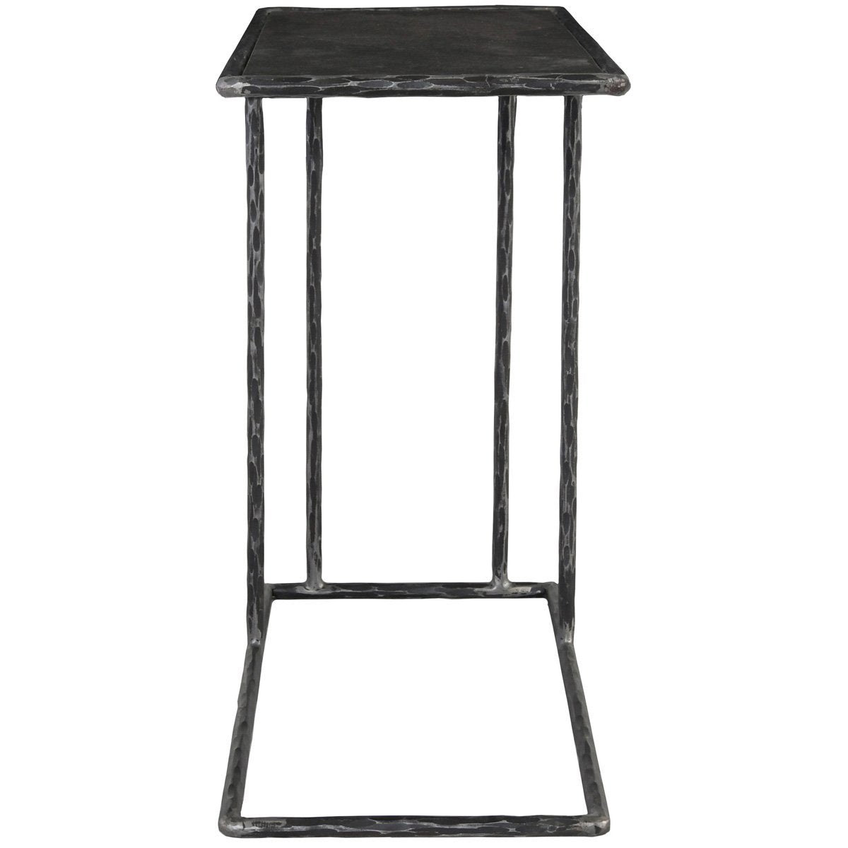Arlo Accent Table - Hammered Metal/Blue Stone by Classic Home at Eve Furniture