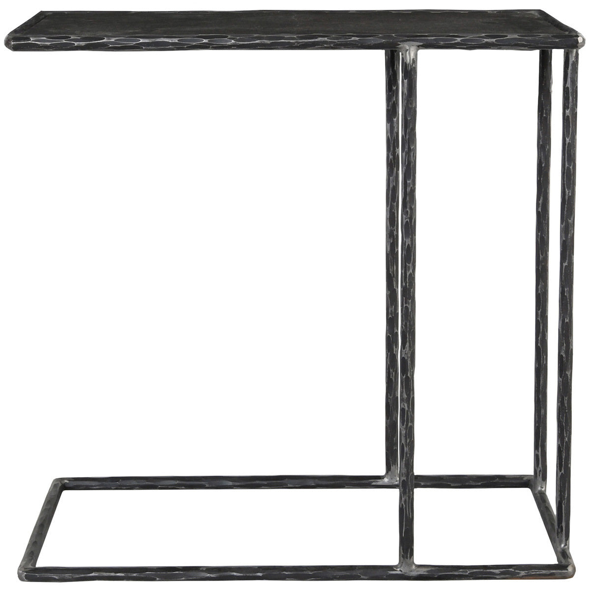 Arlo Accent Table - Hammered Metal/Blue Stone by Classic Home at Eve Furniture