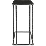 Arlo Accent Table - Hammered Metal/Blue Stone by Classic Home at Eve Furniture