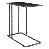 Arlo Accent Table - Hammered Metal/Blue Stone by Classic Home at Eve Furniture