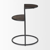 Arlo Brown Wood W/Black Metal End Table by Mercana at Eve Furniture