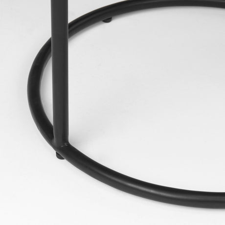 Arlo Brown Wood W/Black Metal End Table by Mercana at Eve Furniture