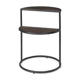 Arlo Brown Wood W/Black Metal End Table by Mercana at Eve Furniture