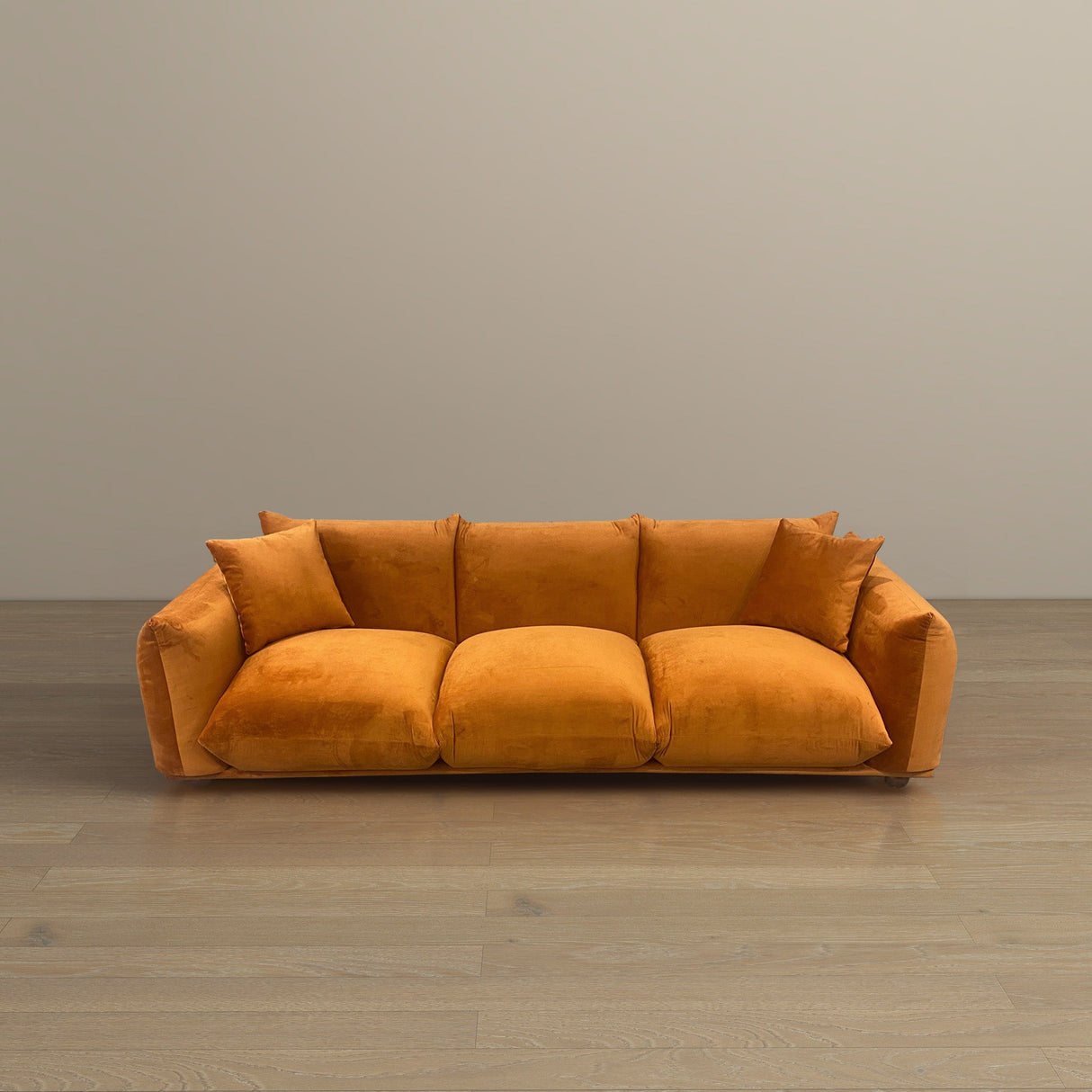 Archer Burnt Orange Velvet Sofa