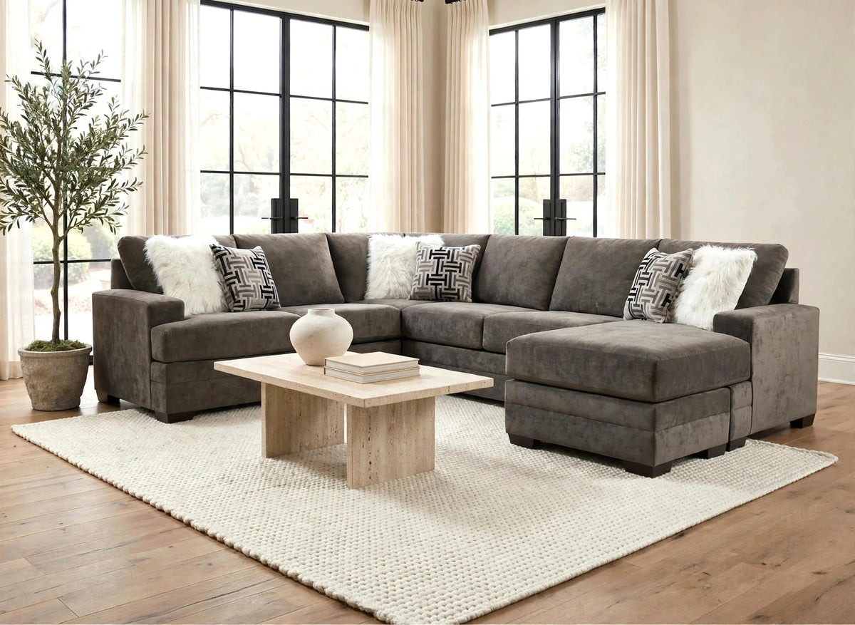 Arlo Charcoal Reversible Sectional by Happy Homes at Eve Furniture