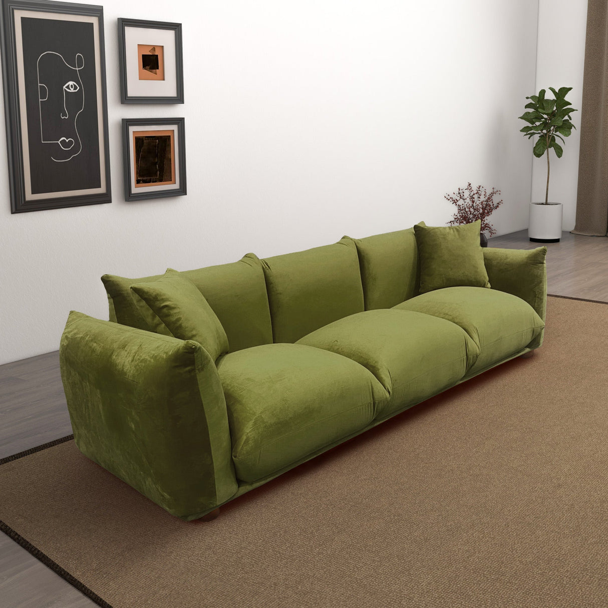 Olive Green Sofa