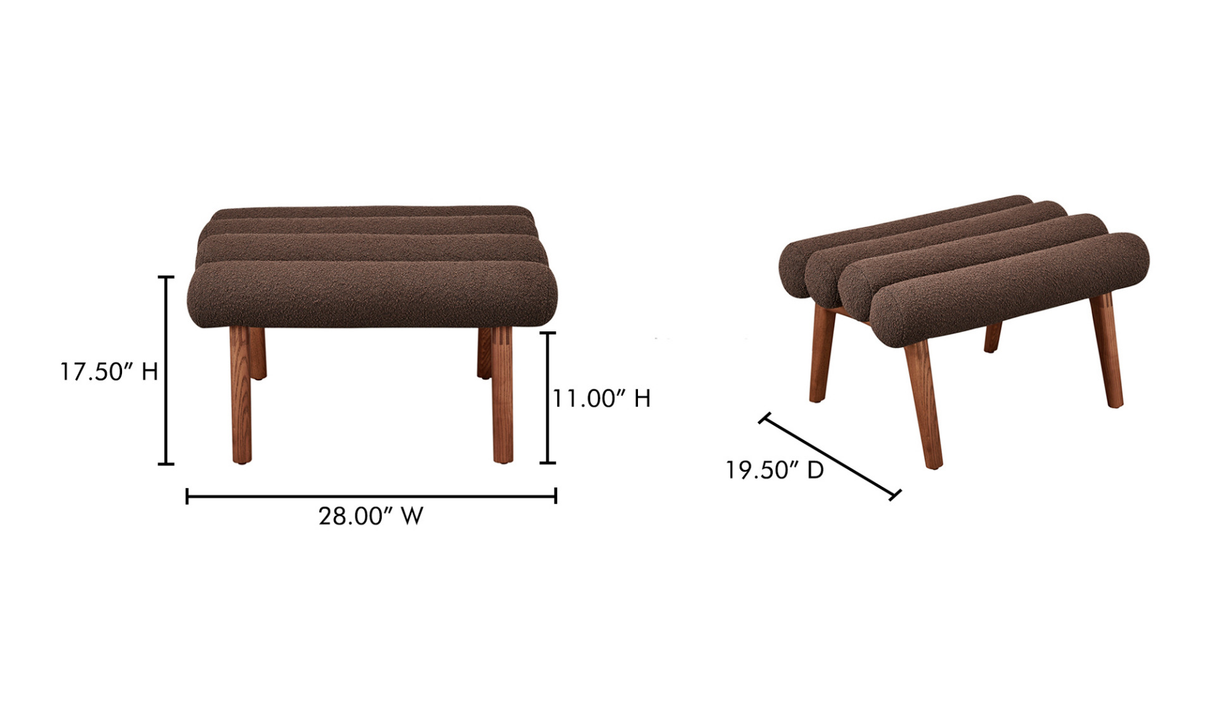Arlo Stool - Deep Brown by Moe's Home at Eve Furniture